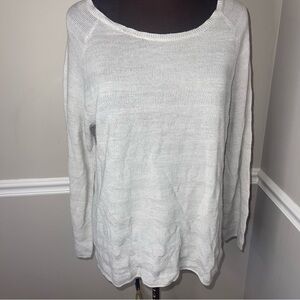 89th‎ & Madison Cream Zipper Back Sweater Womens Sz L